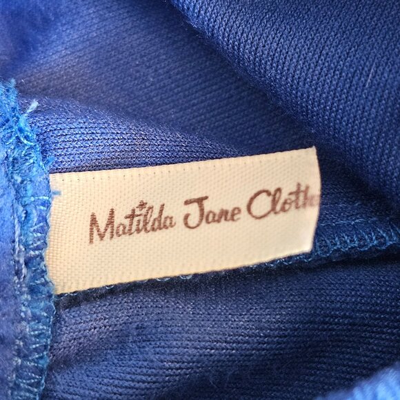 Matilda Jane Caroling Away Doll Clothes Red Tulle Top & Blue Velour Ruffle Pants - Picture 10 of 13